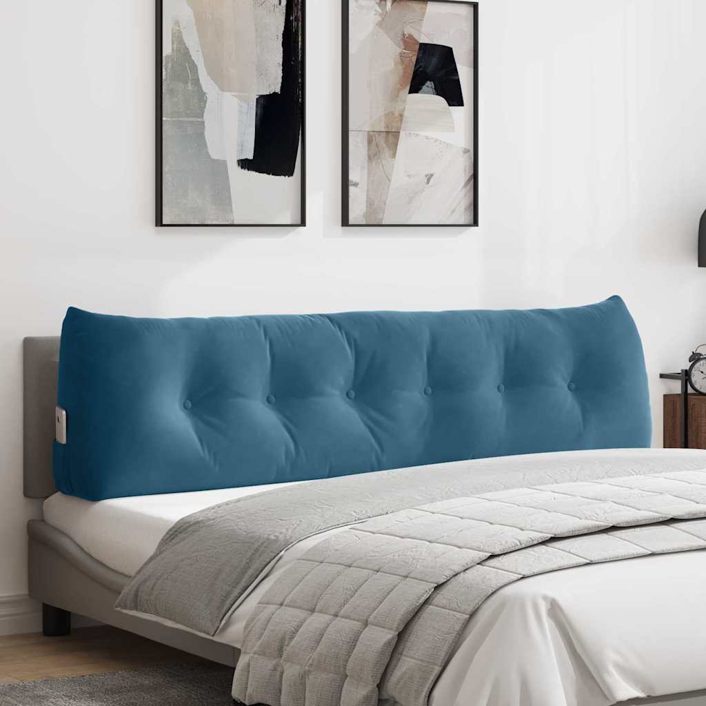 Vidaxx coussin de dossier bleu 180 x 24 x 50 cm velours