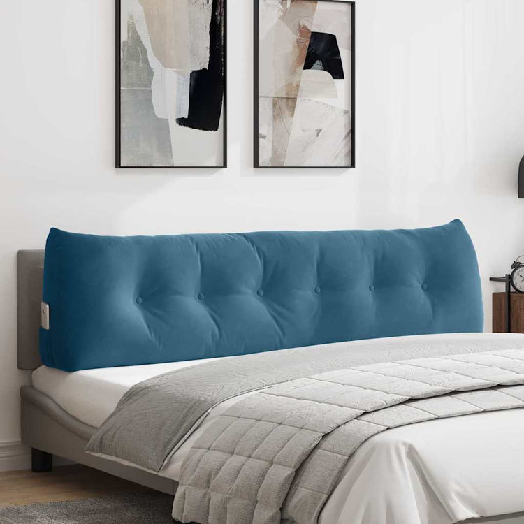 Vidaxx coussin de dossier bleu 180 x 24 x 50 cm velours