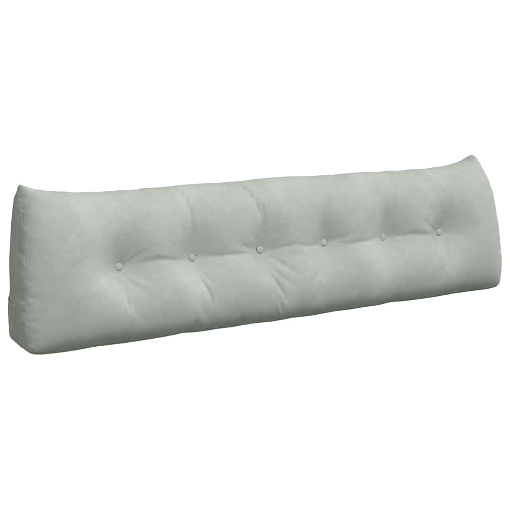 Vidaxx coussin de dossier gris clair 180 x 24 x 50 cm velours