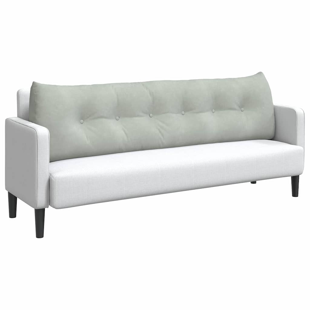 Vidaxx coussin de dossier gris clair 180 x 24 x 50 cm velours