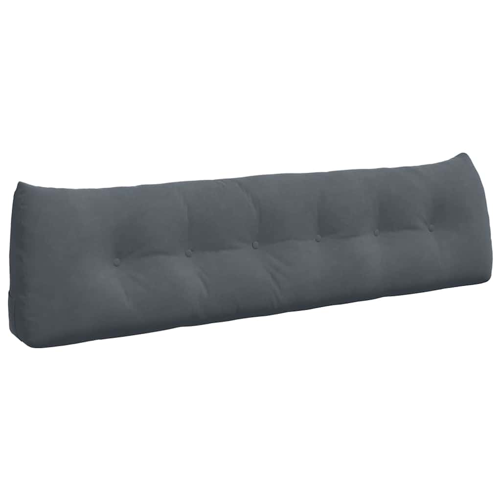 Vidaxx coussin de dossier gris foncé 180 x 24 x 50 cm velours