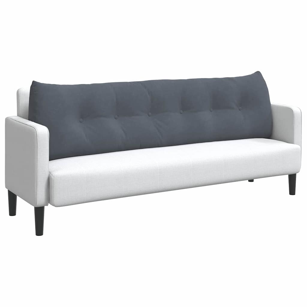 Vidaxx coussin de dossier gris foncé 180 x 24 x 50 cm velours