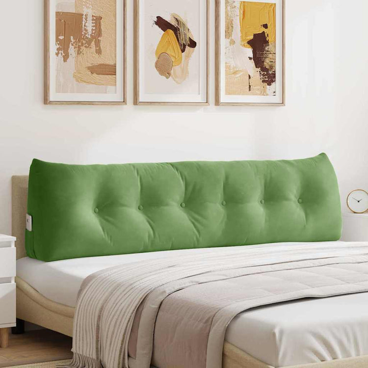 Vidaxx coussin de dossier vert clair 180 x 24 x 50 cm velours