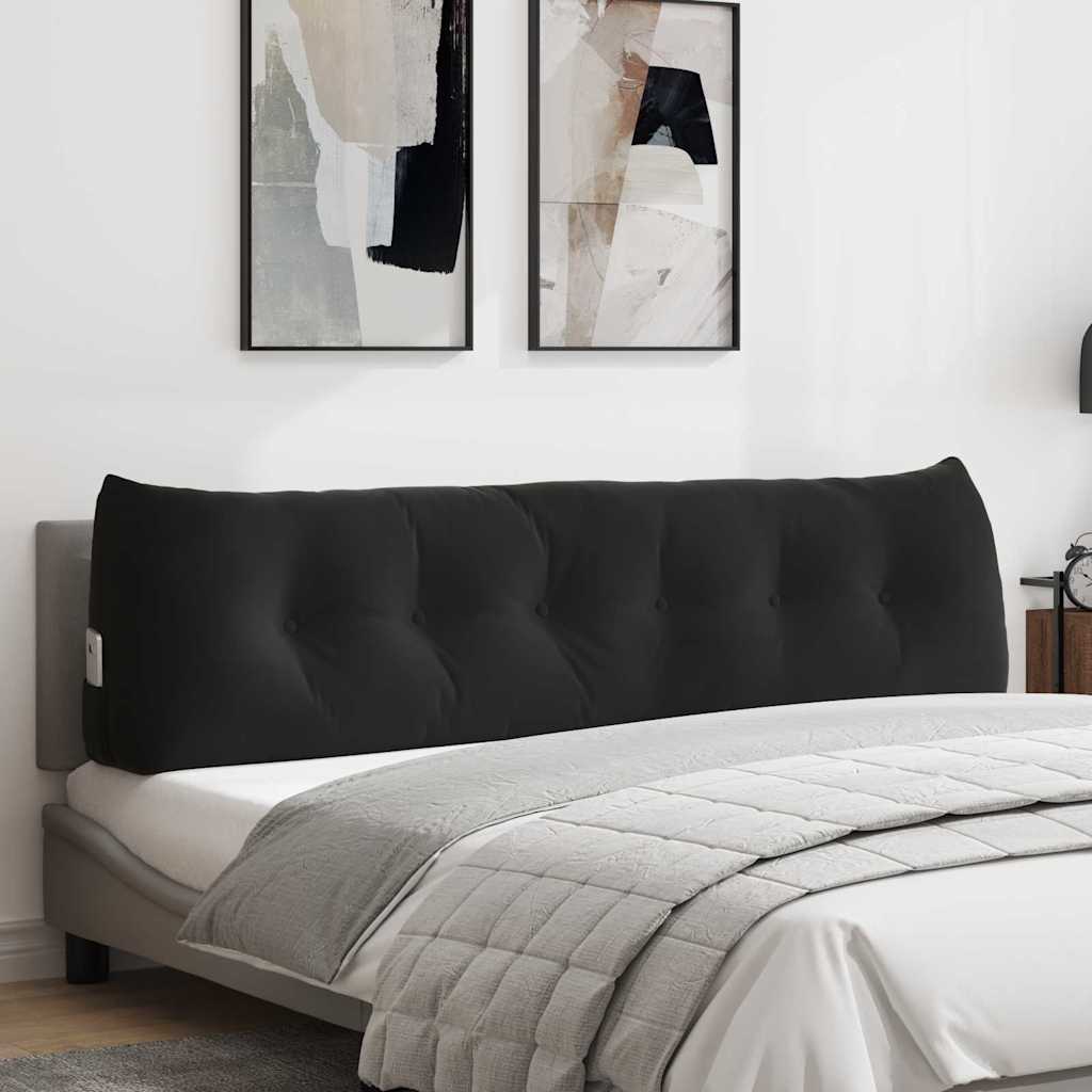 Vidaxx coussin de dossier noir 180 x 24 x 50 cm velours