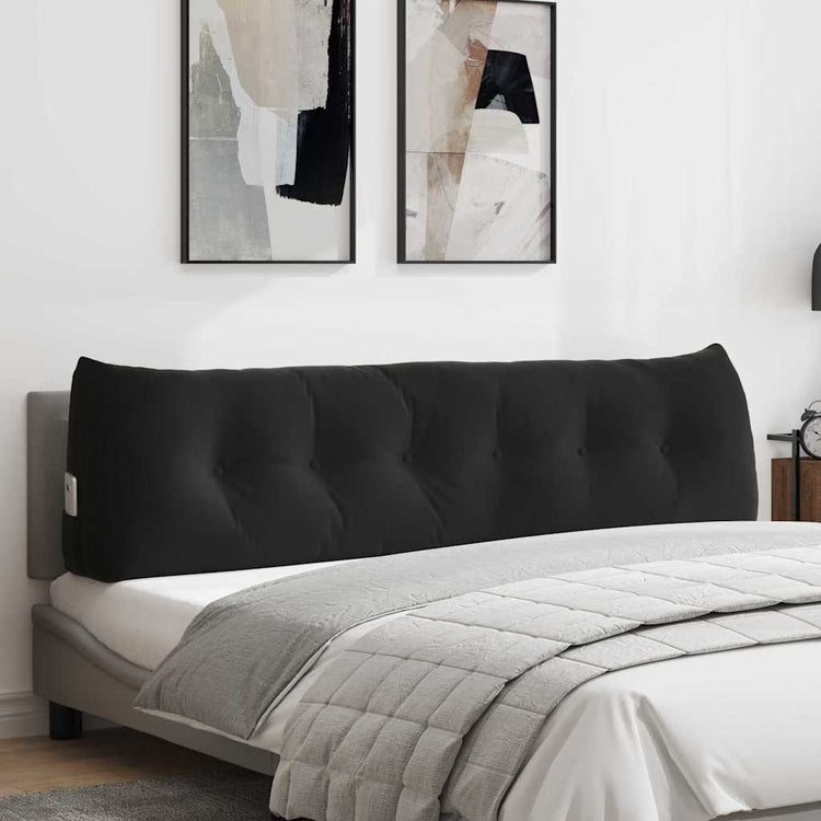 Vidaxx coussin de dossier noir 180 x 24 x 50 cm velours