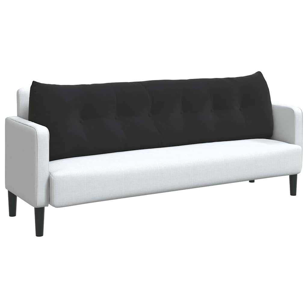Vidaxx coussin de dossier noir 180 x 24 x 50 cm velours