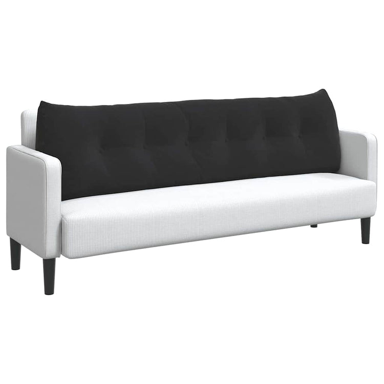 Vidaxx coussin de dossier noir 180 x 24 x 50 cm velours