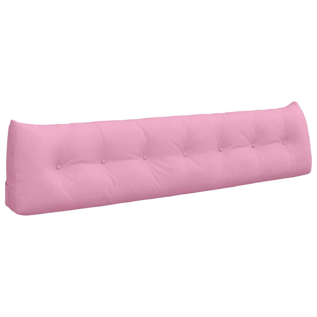 VidaXL coussin de dossier rose 200 x 24 x 50 cm tissu