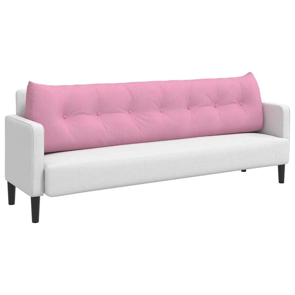 VidaXL coussin de dossier rose 200 x 24 x 50 cm tissu