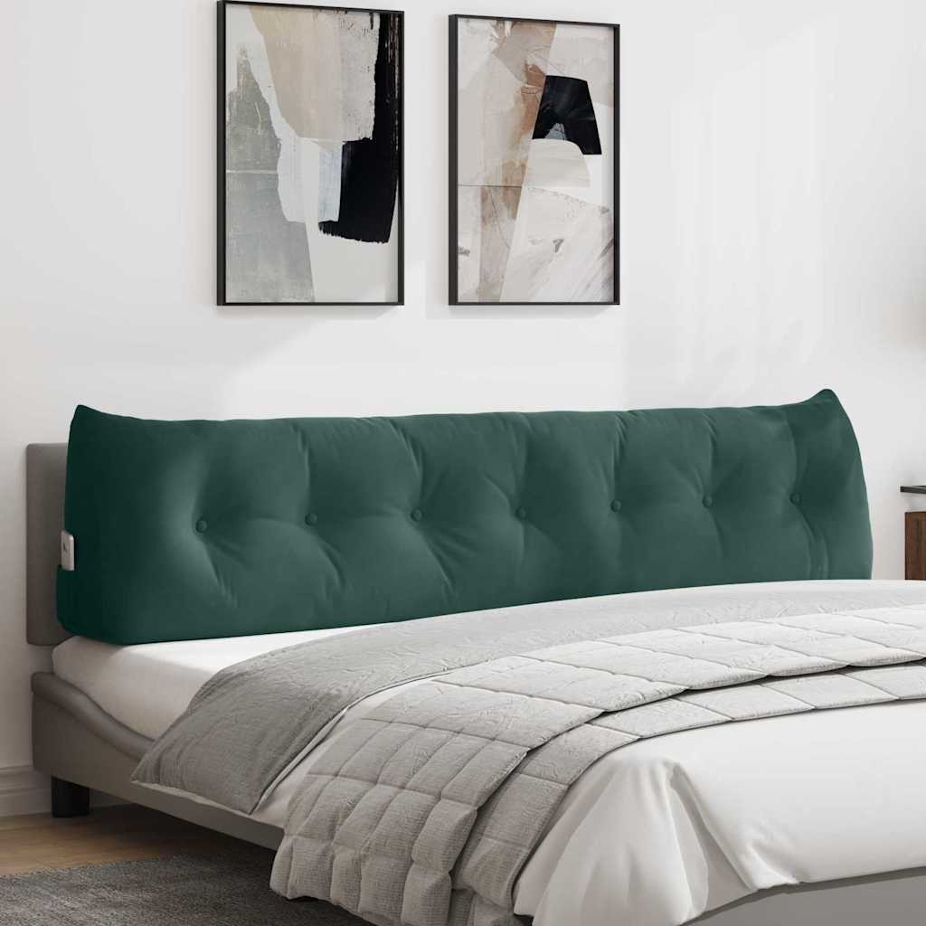 Vidaxx coussin de dossier vert foncé 200 x 24 x 50 cm velours