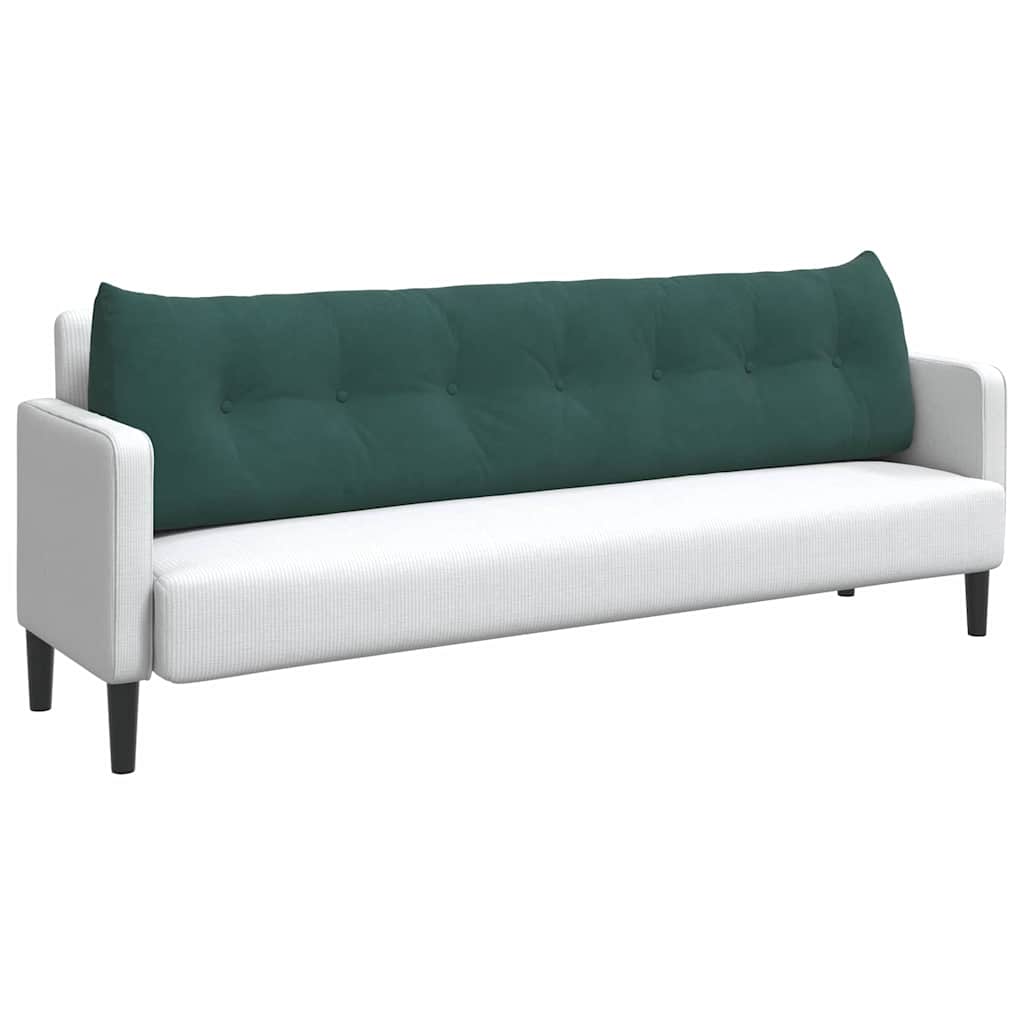 Vidaxx coussin de dossier vert foncé 200 x 24 x 50 cm velours
