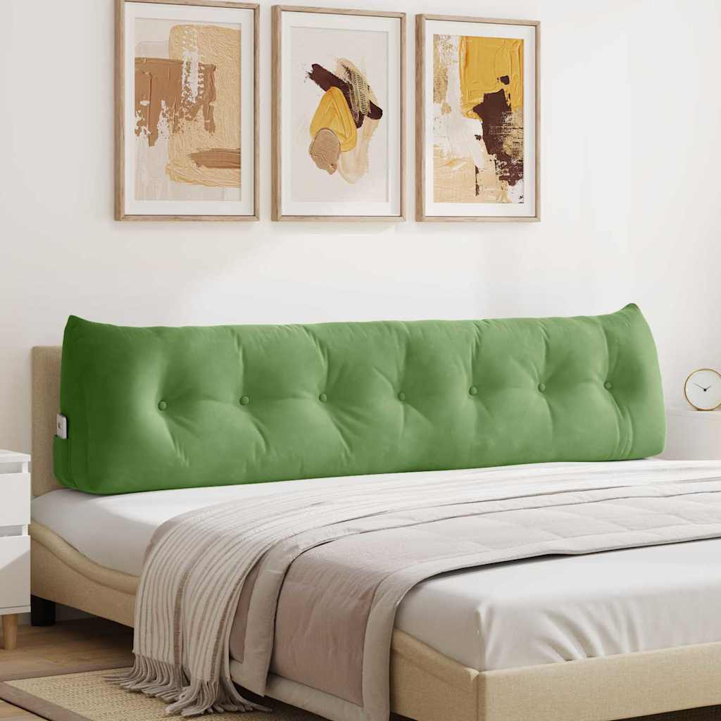 Vidaxx coussin de dossier vert clair 200 x 24 x 50 cm velours
