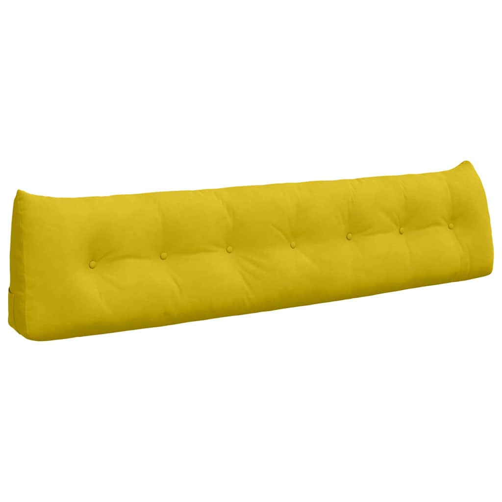 Vidaxx coussin de dossier jaune 200 x 24 x 50 cm velours
