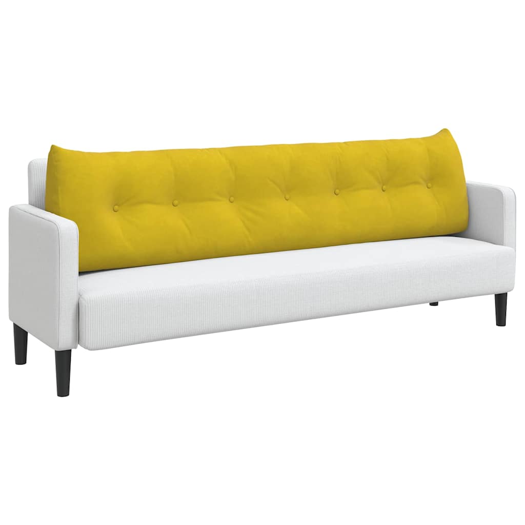 Vidaxx coussin de dossier jaune 200 x 24 x 50 cm velours