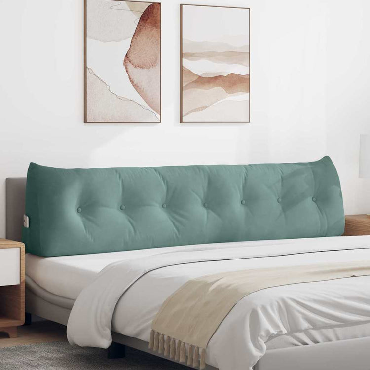 Vidaxx coussin de dossier vert d'eau 200 x 24 x 50 cm velours