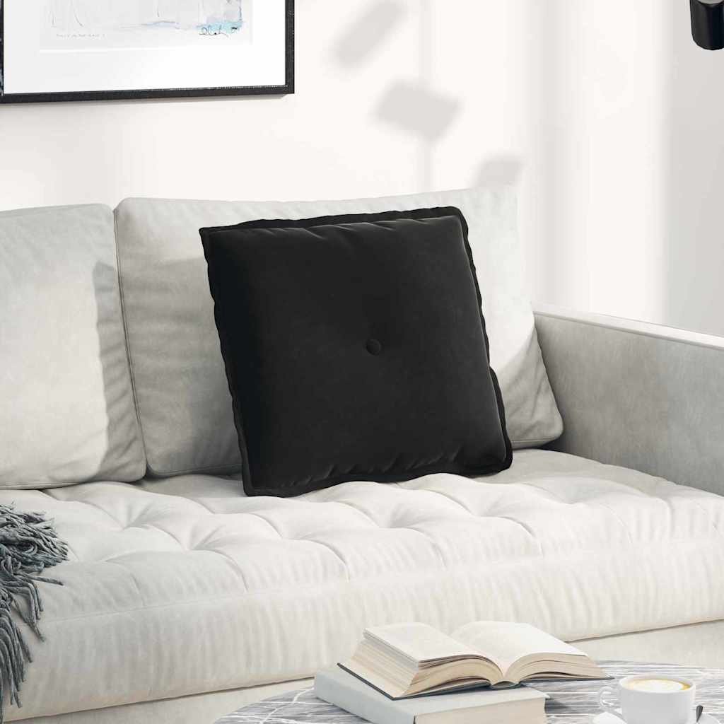 Vidaxx coussin de dossier noir 50 x 45 cm tissu corde