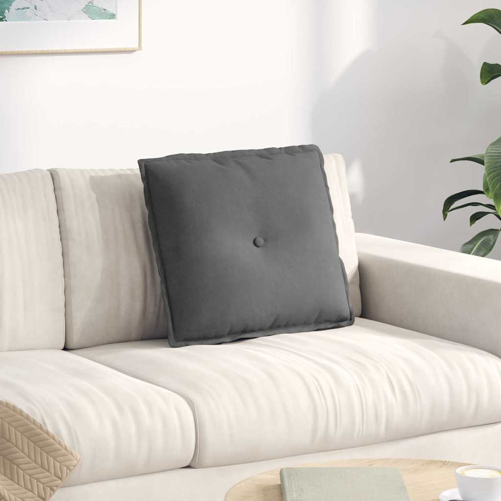 Vidaxx coussin de dossier gris foncé 50 x 45 cm tissu microfibre