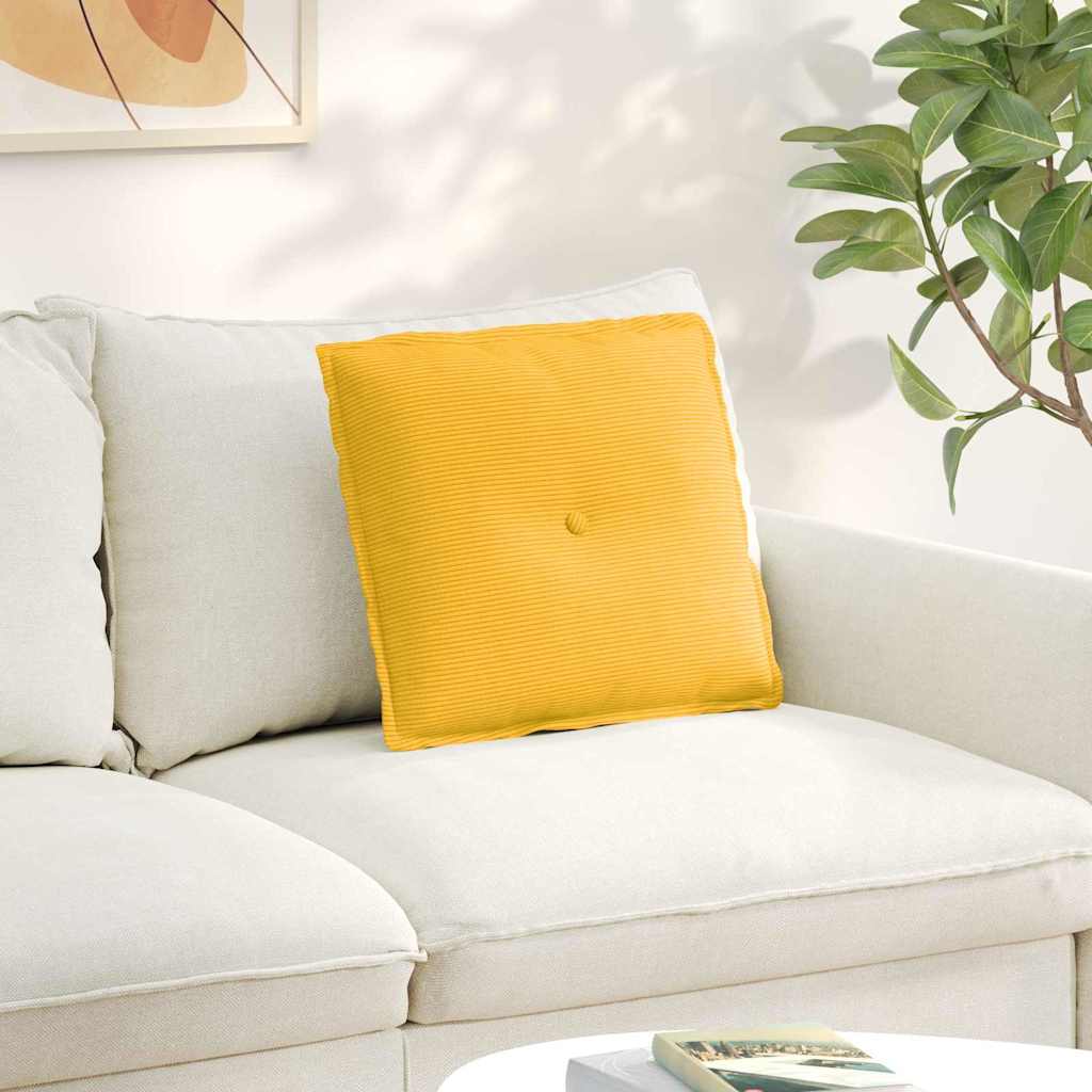 Vidaxx coussin de dossier jaune clair 50 x 45 cm tissu corde