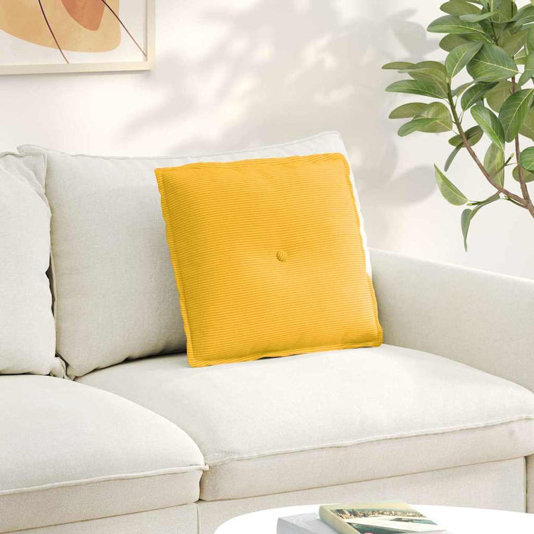 Vidaxx coussin de dossier jaune clair 50 x 45 cm tissu corde