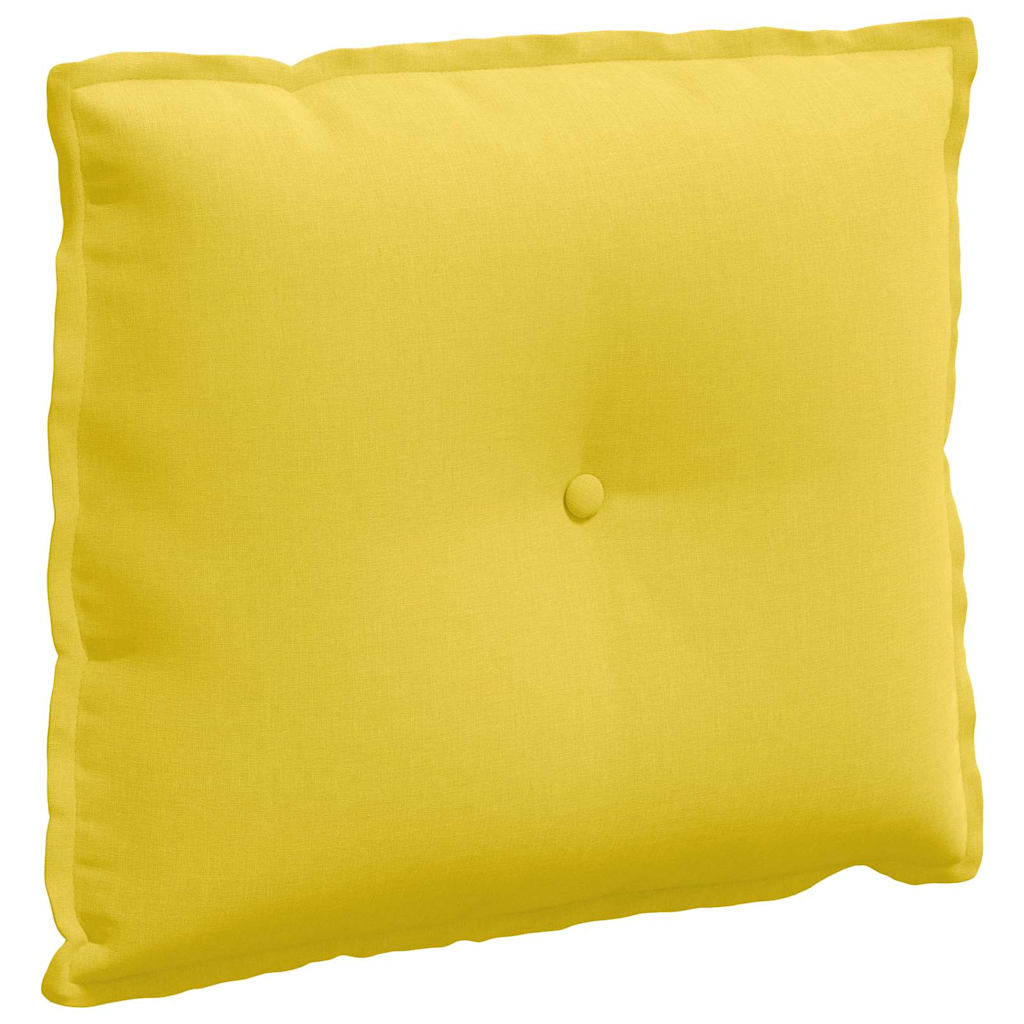 Vidaxx coussin de dossier jaune clair 60 x 19 x 50 cm tissu