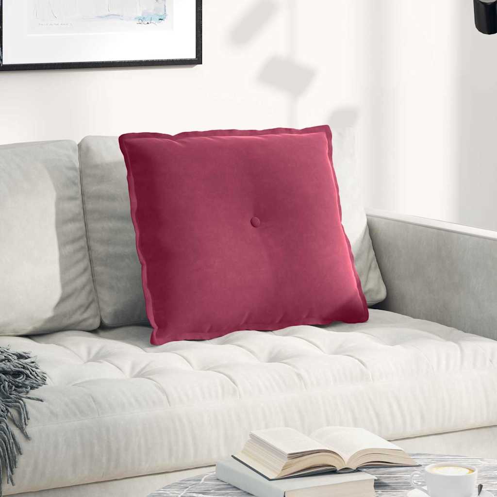 Vidaxx coussin de dossier rouge vin 60 x 50 cm tissu corde