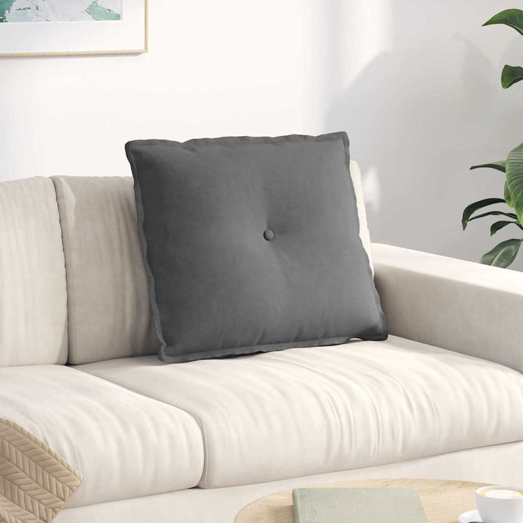 Vidaxx coussin de dossier gris foncé 60 x 50 cm tissu microfibre