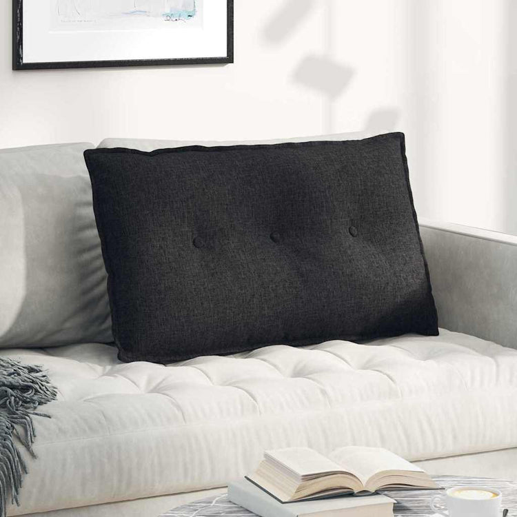 Vidaxx coussin de dossier noir 80 x 19 x 50 cm tissu