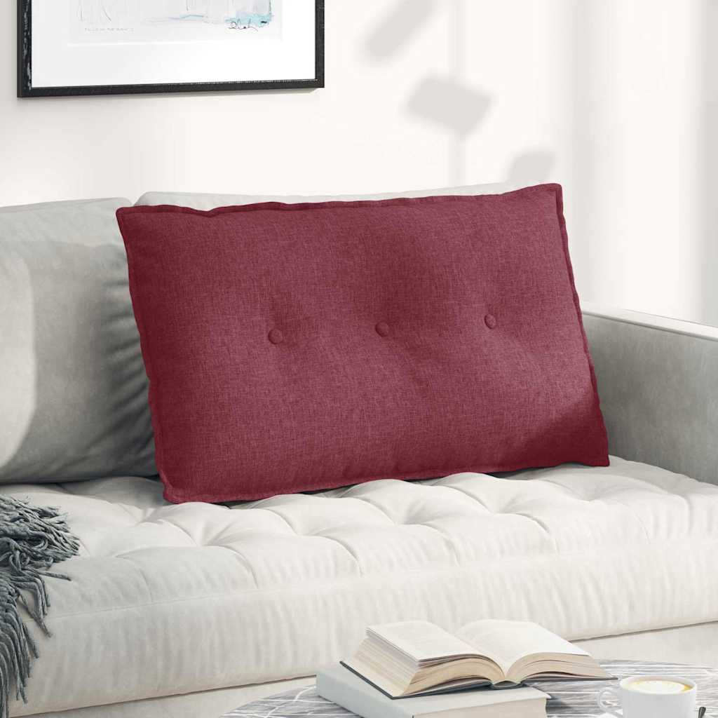 Vidaxx coussin de dossier rouge vin 80 x 19 x 50 cm tissu