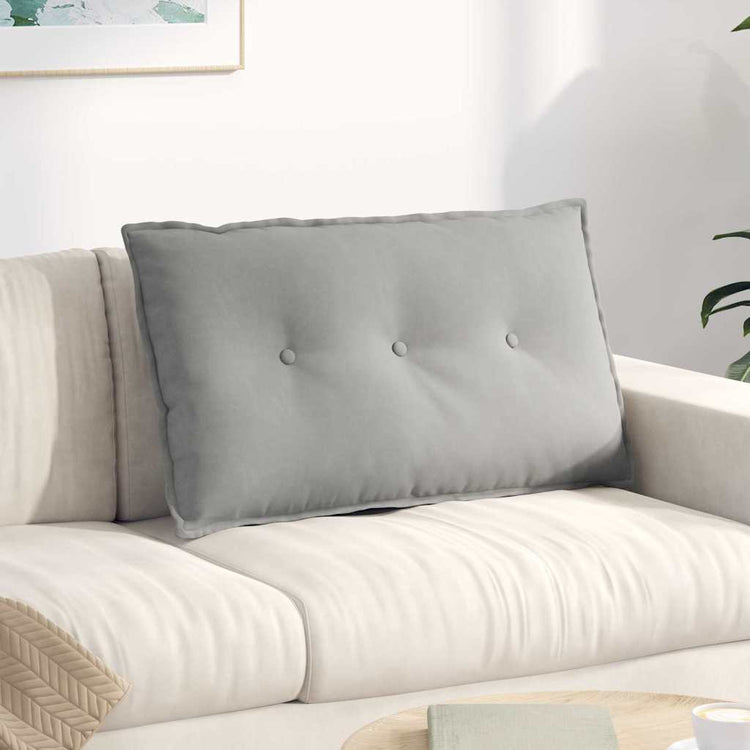 Vidaxx coussin de dossier gris clair 80 x 50 cm tissu microfibre