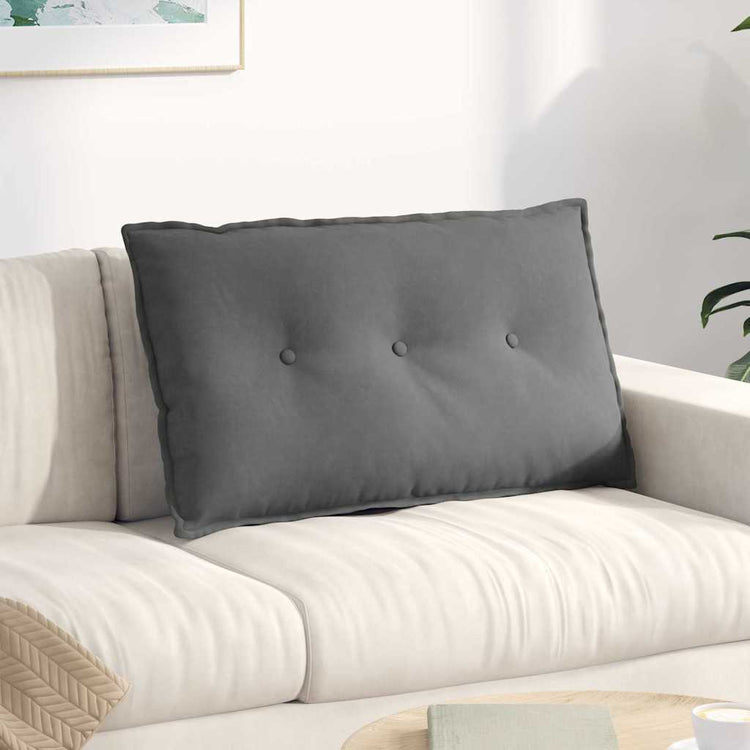 Vidaxx coussin de dossier gris foncé 80 x 50 cm tissu microfibre