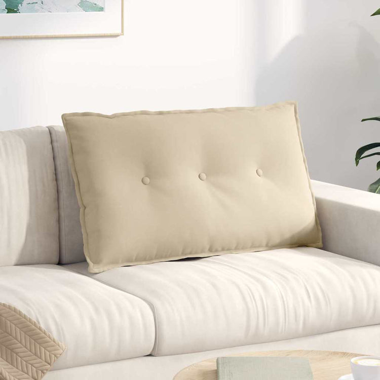Vidaxx coussin de dossier crème 80 x 50 cm tissu microfibre