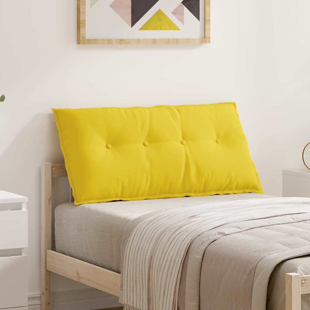 Vidaxx coussin de dossier jaune clair 100 x 19 x 50 cm tissu