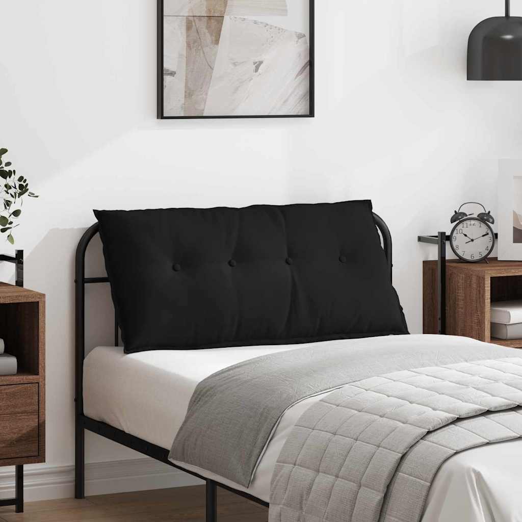 VidaXL coussin de dossier noir 100 x 50 cm tissu microfibre