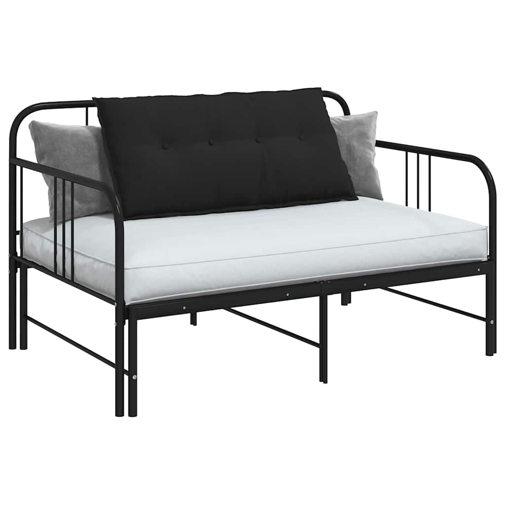 VidaXL coussin de dossier noir 100 x 50 cm tissu microfibre