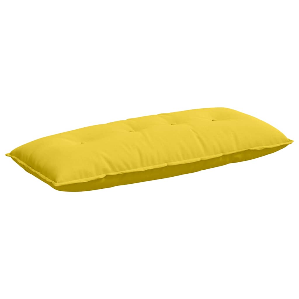 Vidaxx coussin de dossier jaune clair 120 x 19 x 50 cm tissu