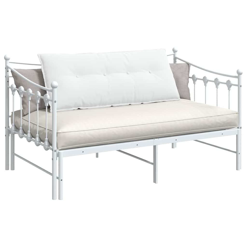 VidaXL coussin de dossier blanc 120 x 19 x 50 cm tissu