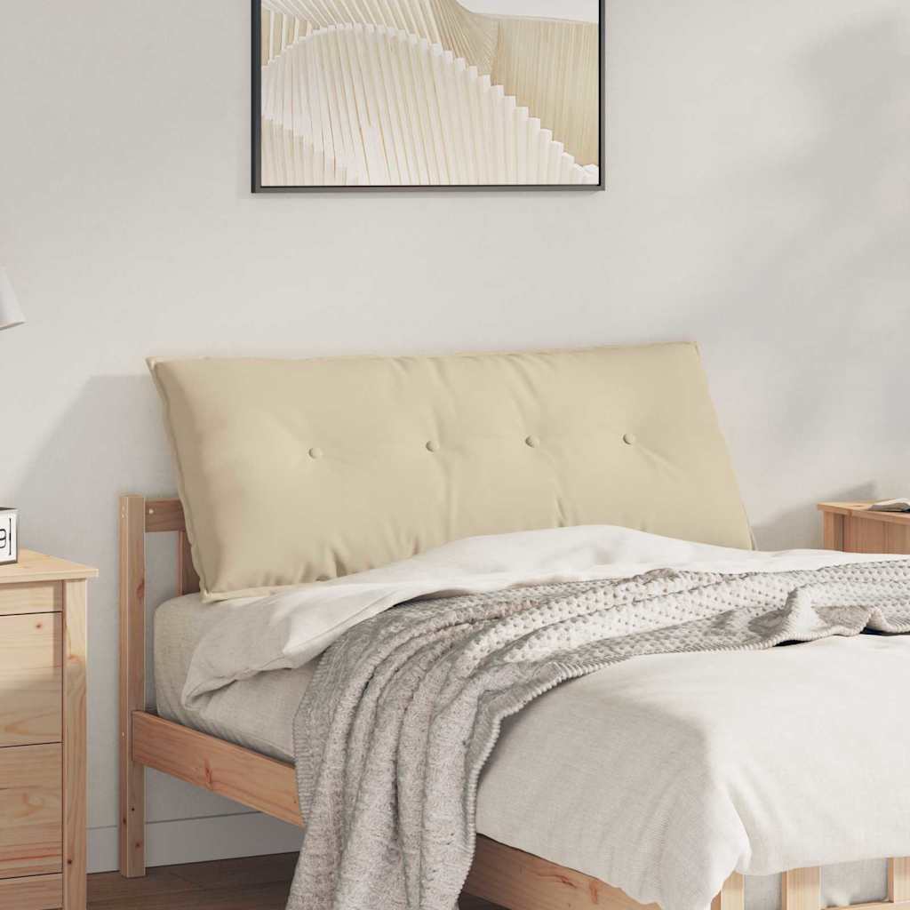 VidaXL coussin de dossier crème 120 x 50 cm tissu microfibre