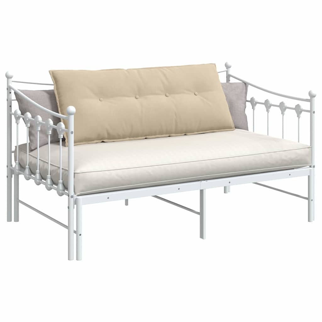 VidaXL coussin de dossier crème 120 x 50 cm tissu microfibre