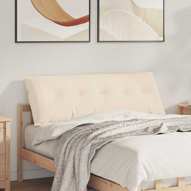 VidaXL coussin de dossier beige 140 x 50 cm tissu microfibre