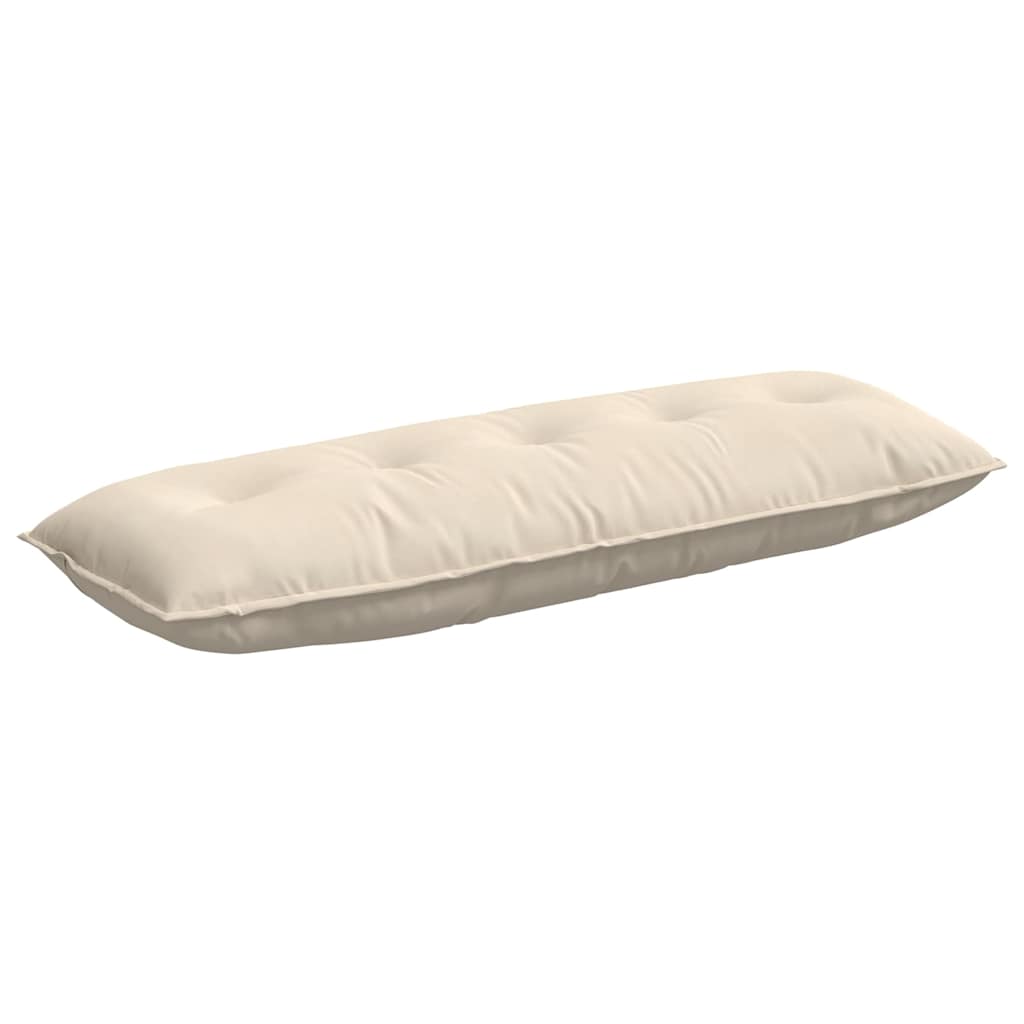 VidaXL coussin de dossier beige 140 x 50 cm tissu microfibre