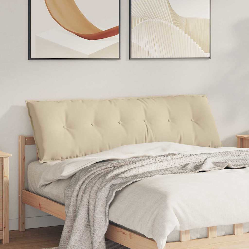 Vidaxx coussin de dossier crème 160 x 50 cm tissu microfibre