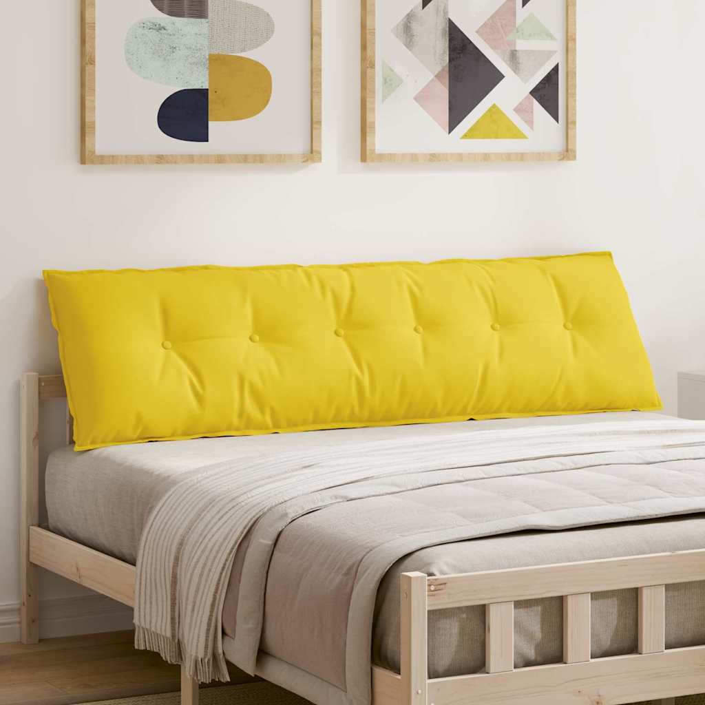 Vidaxx coussin de dossier jaune clair 180 x 19 x 50 cm tissu