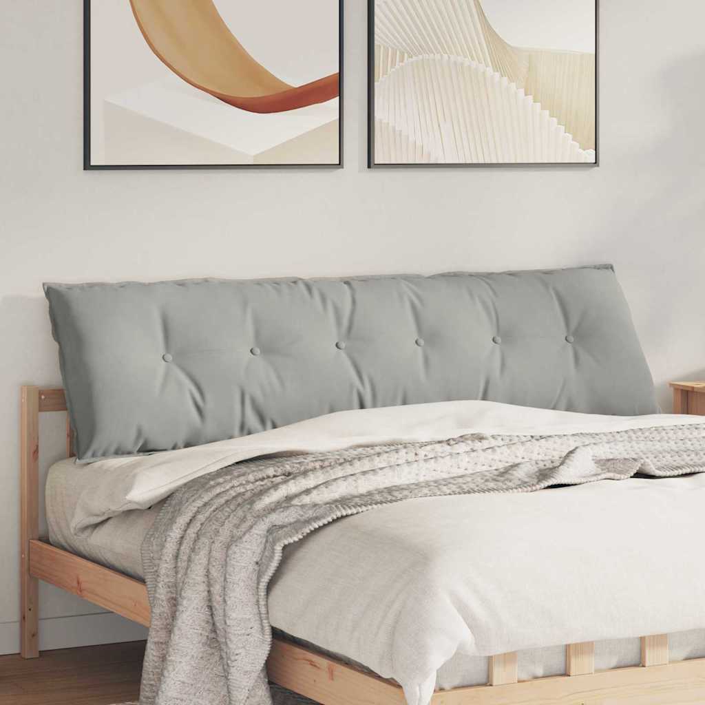 Vidaxx coussin de dossier gris clair 180 x 50 cm tissu microfibre