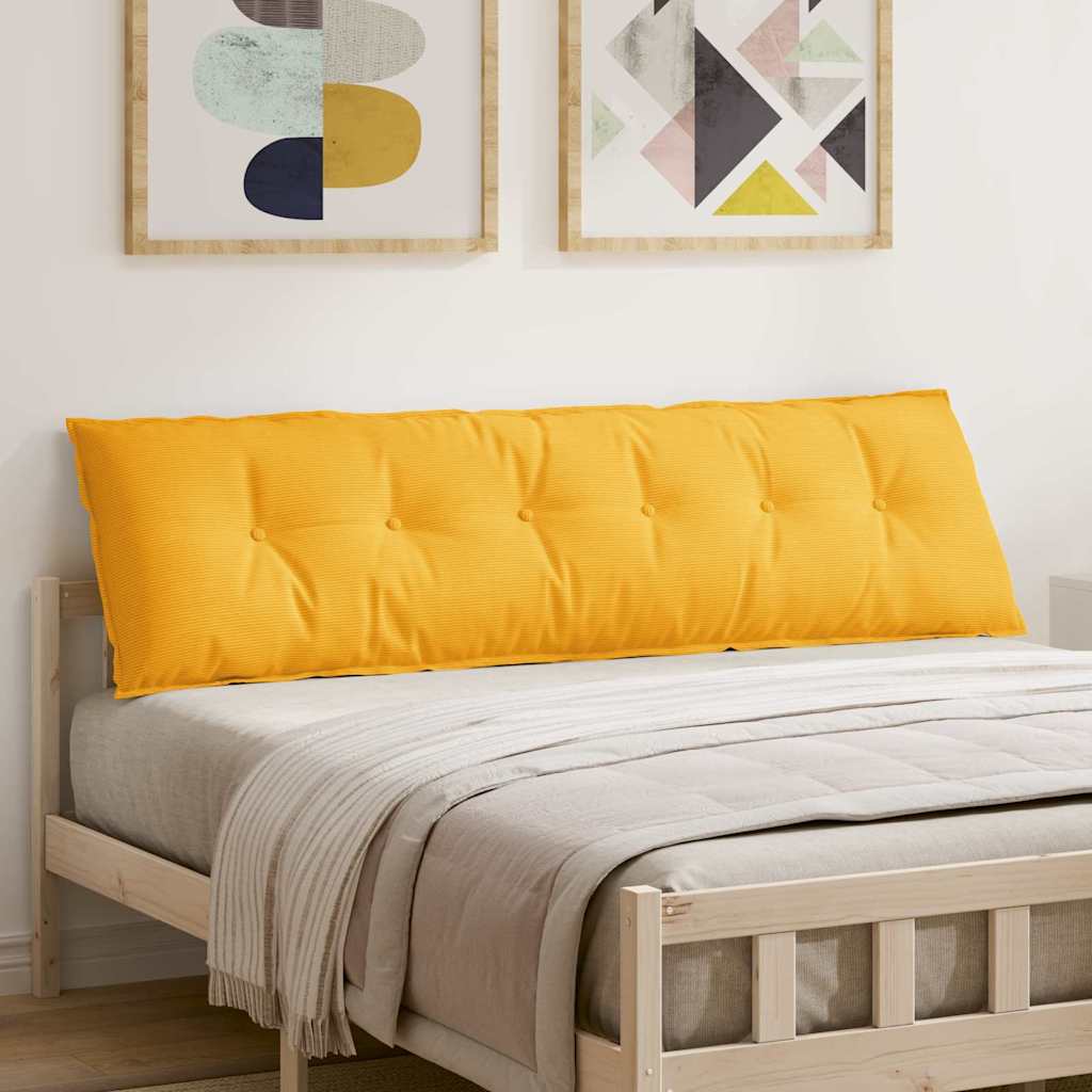 Vidaxx coussin de dossier jaune clair 180 x 50 cm tissu corde