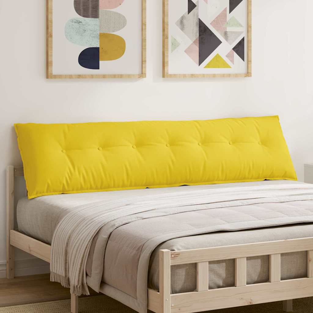 Vidaxx coussin de dossier jaune clair 200 x 19 x 50 cm tissu