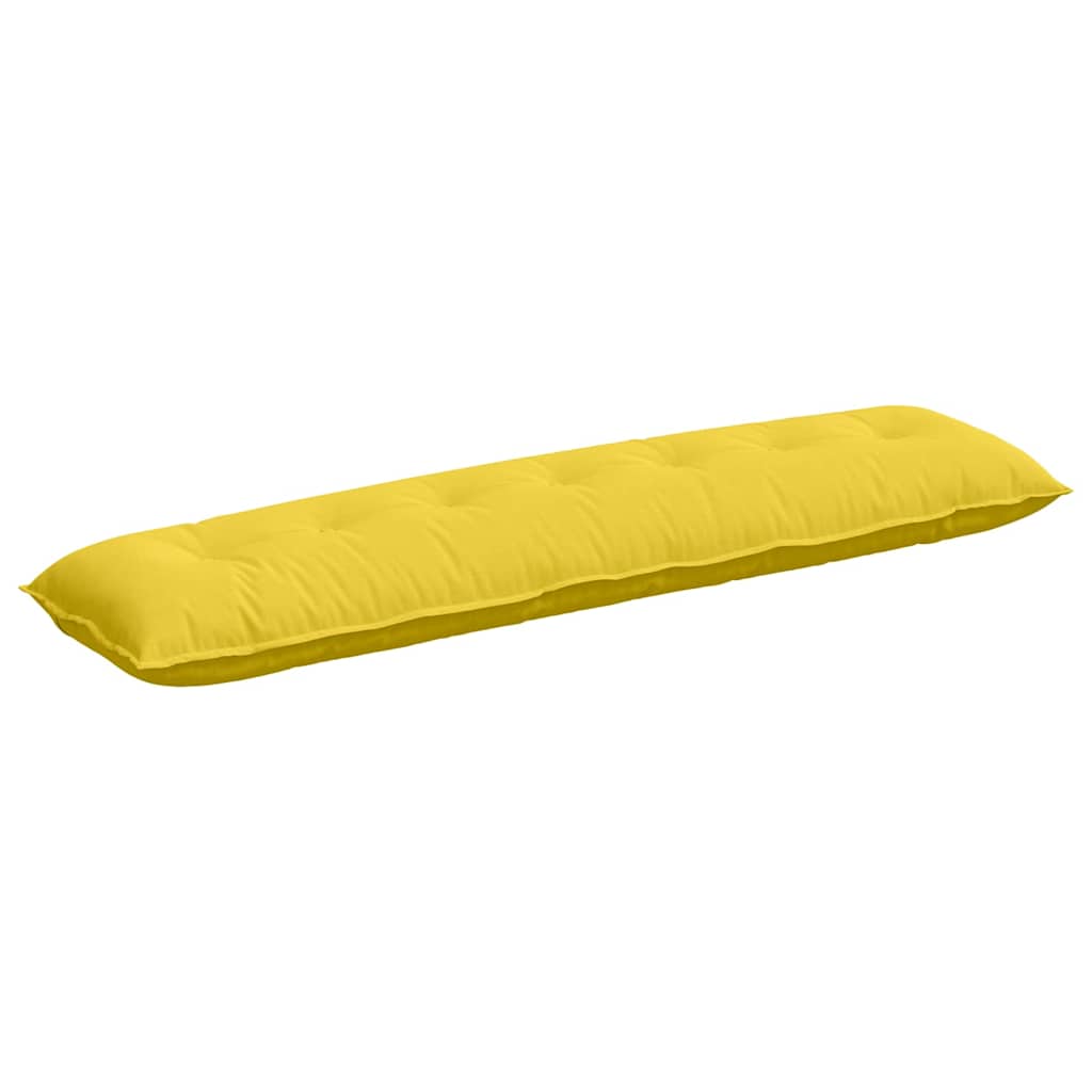 Vidaxx coussin de dossier jaune clair 200 x 19 x 50 cm tissu