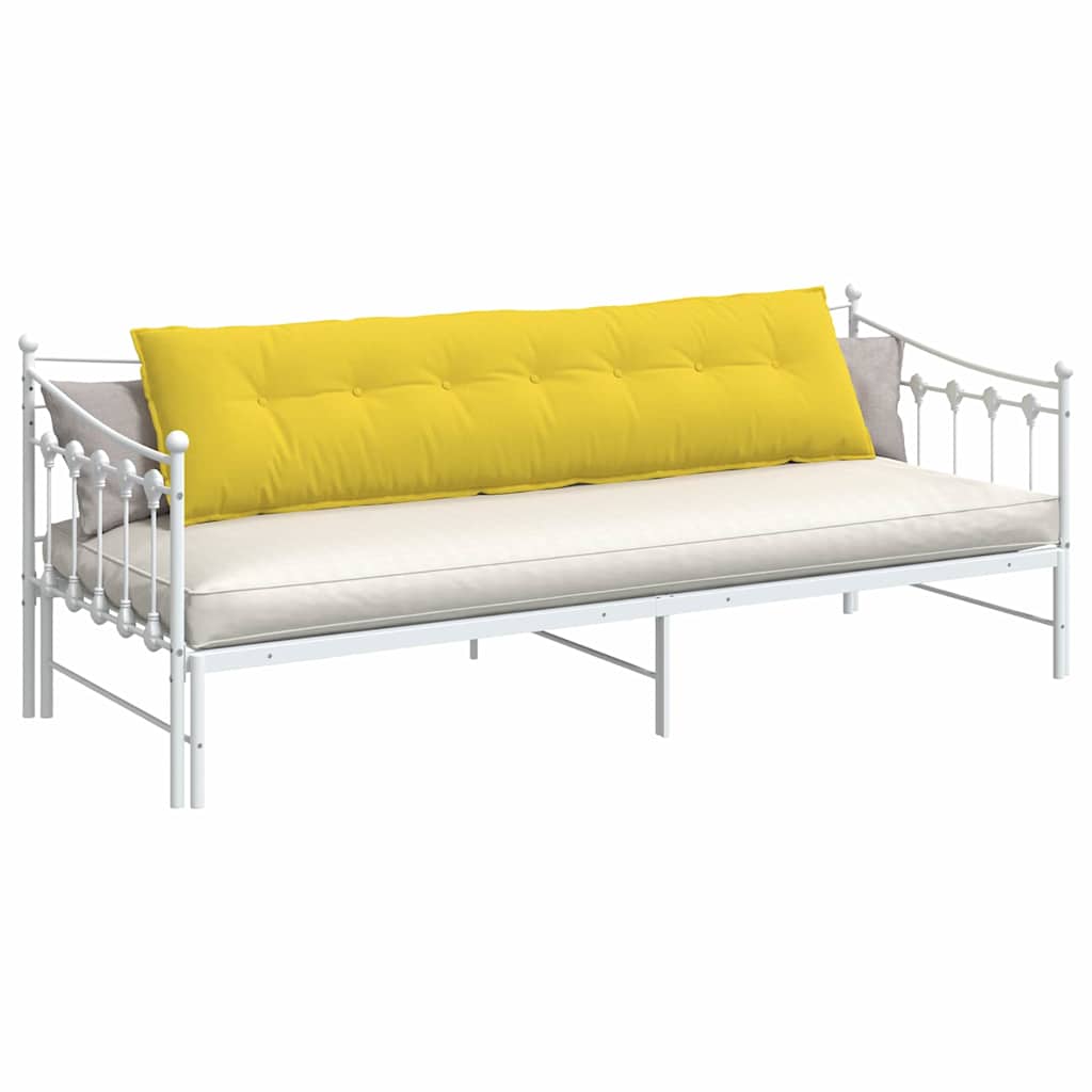 Vidaxx coussin de dossier jaune clair 200 x 19 x 50 cm tissu