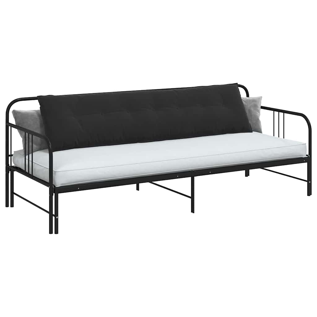 Vidaxx coussin de dossier noir 200 x 50 cm tissu corde