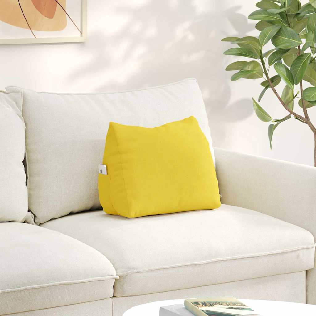 Vidaxx coussin de dossier jaune clair 45 x 20 x 35 cm tissu