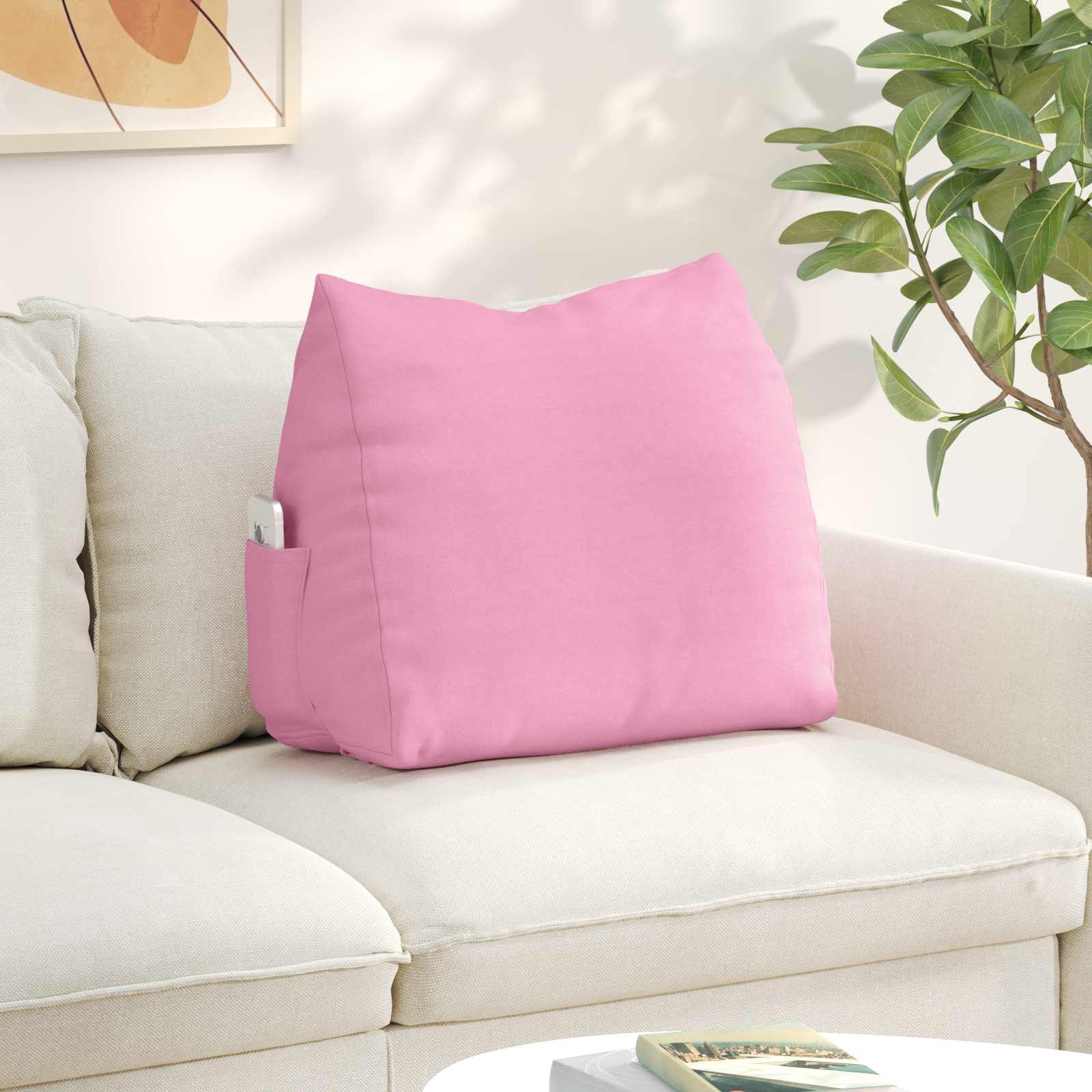 Vidaxx coussin de dossier rose 60 x 20 x 50 cm tissu